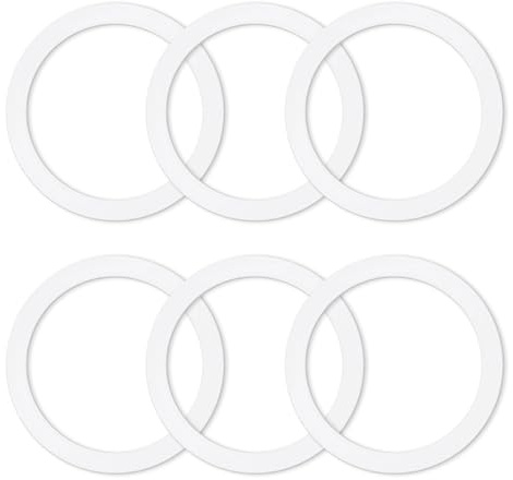 6 Pcs Gasket Seal Rings for Bialetti Moka Express Dama 6 Cups - Spare Food Grade Silicone Sealing Rings for Aluminium Stovetop Coffee Maker Pots (Better Than Rubber)