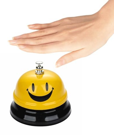 Tischglocke Laut,Gelb Bell,Tischklingel Glocken,Metall Glocken,FüR Hotel Restaurant KüChe Schule Empfangsbereich