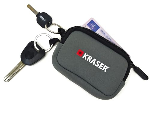 KRASER KR730 Llavero Moto, Mantén Tus Llaves Siempre a Mano, Exclusivo Compartimento Interior para Tarjetas Más Funcional, Accesorios Estuche Monedero Porta Llaves Neopreno