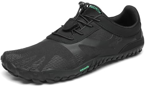 SAGUARO Minimalistiska skor herr barefoot skor damskor barfota andas barfota skor trailsko halkfri vandringssko för sula noll droppe, GR.36–48 EU, Svart druva, 44 EU