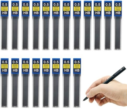 240 Stück Bleistiftminen 0,5 mm HB, Bruchsichere Druckbleistiftmine, Bruchfeste HB Bleistiftminen für Druckbleistifte Schreiben, Zeichnen, Hausaufgaben