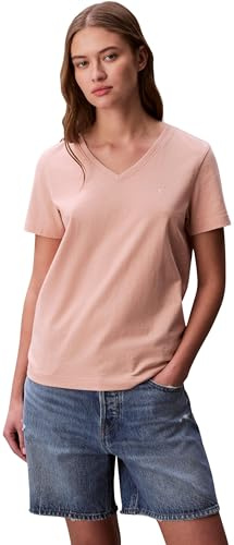 Calvin Klein T-Shirt Manches Courtes Femme Archive Jersey Tee avec Col en V