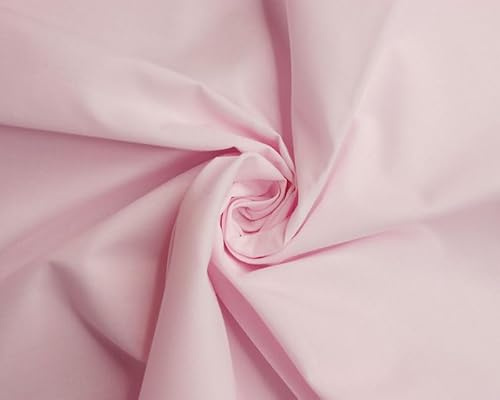 Needleberry Polycotton Fabric - Metre x 112cm - 80% Polyester 20% Cotton - Lightweight Durable Material for Sewing, Crafts & Dressmaking (Rose, 5 Meters)