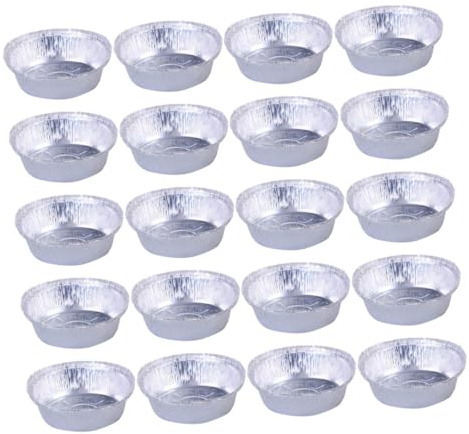 VALICLUD 20 Piezas Unidades Boles de Aluminio para Horno y Barbacoa Resistentes al Calor Aptos para Freidora de Aire Horno y Cocina para Repostería y Fiestas