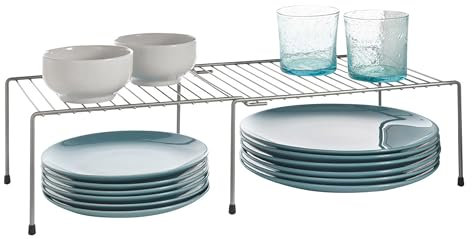 Metaltex Adapto Schrankeinsatz, Polytherm, Silber, 24 x 15 x 33-57 cm