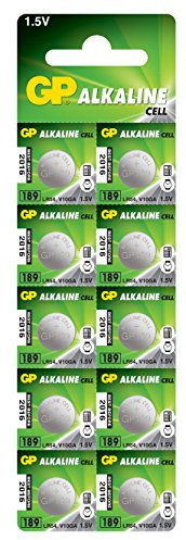 BUTTON CELL, ALK 189 1.5V PK10 BPSCA GP189-C10 - BT00273 By GP BATTERIES