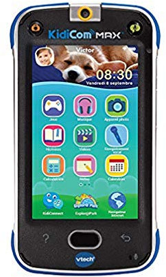 VTech – KidiCom Max Bleu – Smartphone pour Enfant évolutif, Ultra résistant, sécurisé, avec Appareil Photo intégré – Version FR