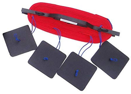 RomiSport Linien für Beachvolleyball Spielfeldmarkierung Courtline 18mx9m Linien zum Strandvolleyball Breite 5cm Beachvolleyball Markierung Rot Rasen Sand