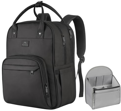 MATEIN Nurse Backpack, Waterproof Padded Nursing Medical Backpack for Women Fits 17 Inch Laptop, Home Health Clinical Bag with Removable Organizer for Commute Work College Travel, Nurse Essentials