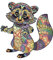 Cuteefun Wooden Shaped Jigsaw Puzzle for Adults Unique Puzzle Cute Animal Raccoon 200 Piece Jigsaw Puzzle for Birthday (A4 Size)
