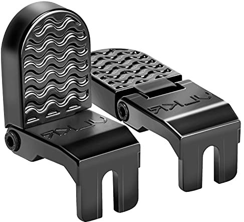 2PCS Bike Rear Pedals, 10MM U Slot Aluminiumlegierung Fahrrad Fußrasten, Anti-Rutsch-Fahrrad Fußrasten für Passagier, faltbare hintere Fahrrad Fußstütze Pedale für E-Bike, Mountainbike, Klappfahrrad