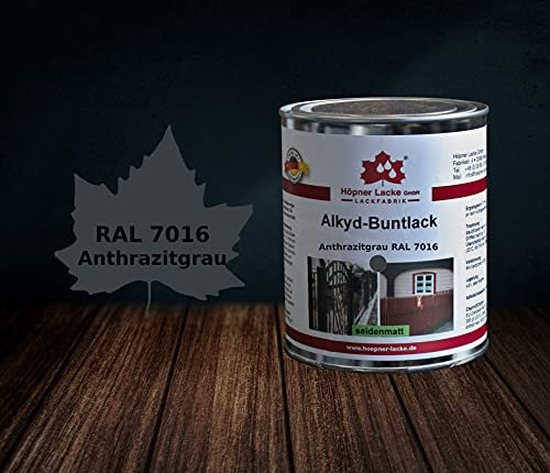 Höpner Lacke Pintura alquídica mate (gris antracita RAL 7016).