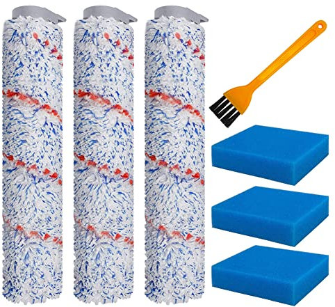 BettaWell 7 Ersatz-Bürstenrollen und Vorfilter-Schäume, kompatibel mit Tineco iFLOOR schnurlosen Nass-Trockensauger, iFLOOR, nicht kompatibel mit anderen Modellen