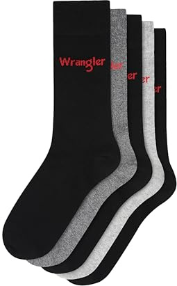 Wrangler LEES Calcetines Hombre Algodón Pack Diario Media Caña | Calcetines Trabajo Resistentes Transpirables Para Invierno Deporte Oficina Uso Diario