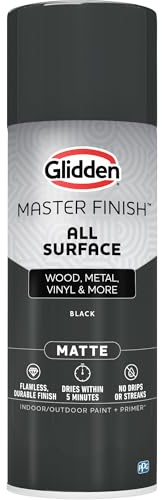 Glidden Master Finish 12 oz. Matte Black Interior/Exterior All Surface Spray Paint and Primer
