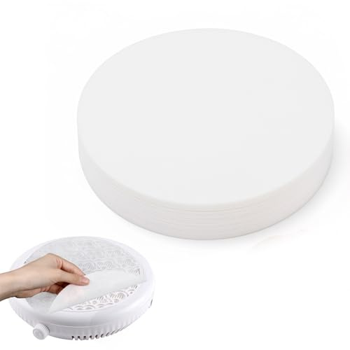 Lot de 200 feuilles de papier filtrant jetable pour collecteur de poussière d'ongles - Feuilles de papier portable pour salon de manucure - Blanc