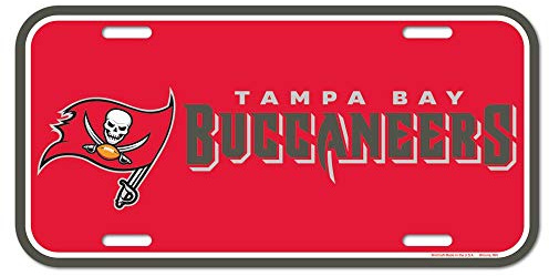 NFL Tampa Bay Buccaneers Nummernschild, Team-Farbe, Einheitsgröße