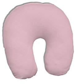 Dukal | Bezug für Nackenhörnchen | 45 x 12 cm | aus hochwertigem DOPPEL-Jersey | 100% Baumwolle | Farbe: rosé