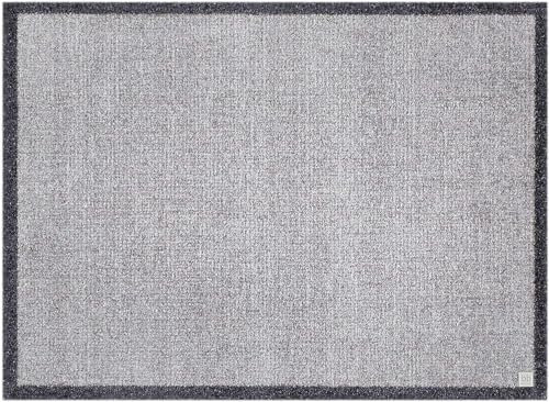 Barbara Becker Fußmatte, Schmutzfangmatte waschbar, Läufer, rutschfest, antibakterielle Türmatte mit Gummirücken, Farbe:Grau, Größe:55 x 70 cm