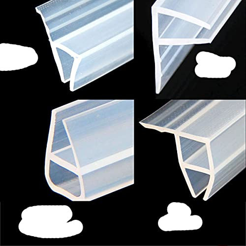 2M-5M Type F h PU bande d'étanchéité en caoutchouc de silicone 6/8/10/12mm porte de douche porte en verre écart coupe-vent barre d'étanchéité-P, 6mm, 2M