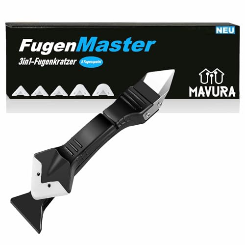 MAVURA Verktyg 3-i-1 foghaj fogskrapa fogskrapa fogskrapa fogplattång fogborttagare silikonborttagare fogkniv fogar kniv borttagare skärare repor silikonspatel silikon plattång fogskrapa