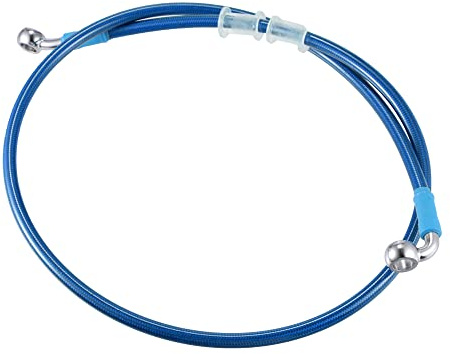 X AUTOHAUX AN3 M10 Coche Hidráulico Freno Línea Aceite Manguera Tubería Accesorio 28° 90° Azul 100cm