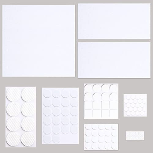 HASWARE Furniture Pads Floor Protectors, Felt Pads Self Adhesive, Cuttable Felt Chair Pads to Protect Floor, Chair Leg Pads, Hardwoods Floors, Table Feet (White-99Pcs)