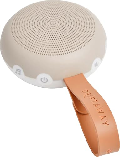 ergoPouch Drift Away White Noise Machine Taupe – Portable Sound Therapy for Baby & Adult, 7 Soothing Sounds, Rechargeable Battery, Adjustable Light - Home, Travel, and Registry Gift