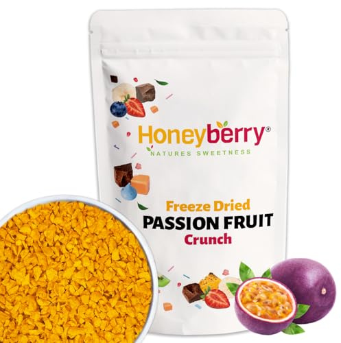 Freeze Dried Passion Fruit Crunch 1kg - Perfect for Baking, Cake Decorations, Smoothie, Yogurt, Muesli, Cereal, Porridge, Ice Cream Toppers - Freeze Dried Passionfruit Crispy Pieces
