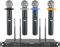Phenyx Pro Quad Channel Wireless Mikrofon System, 4 Handheld Funkmikrofone, 4x40 Kanäle, Auto Scan, 328ft Reichweite, ideal für Gesang, Kirche, Karaoke (PTU-7000-4H)