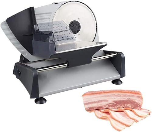 Affettatrice Elettrica per Alimenti Affettatrice per Formaggio Frutta Verdura Taglia Pane, Spessore Regolabile.