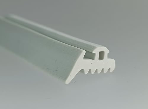 Lippendichtung L-3 hg - hellgrau Ersatzdichtung für Stegplatten-Profile weichmacherfrei EPDM Carport Terrasse Sprossendichtung (Muster ca. 5 cm)