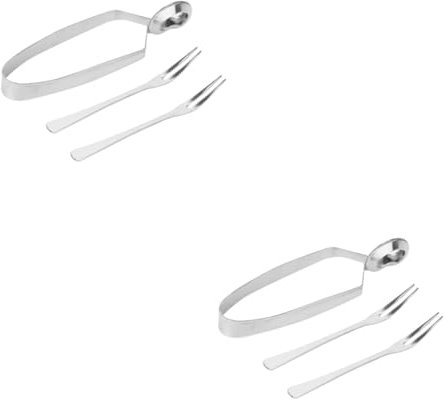 Garneck Lot De 2 Pinces À Escargots Souples Pour Attraper Les Escargots Idéales Pour Les Buffets Les Barbecues Les Mariages Les Cuisines 3 Pièces X 2