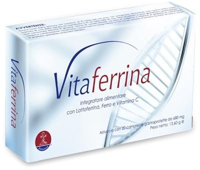 VITAFERRINA 20 compresse - Integratore alimentare a base di lattoferrina, ferro e vitamina C