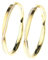 Ernstes Design Creolen evia Ohrringe E719 Edelstahl 40 mm Zirkonia vergoldet