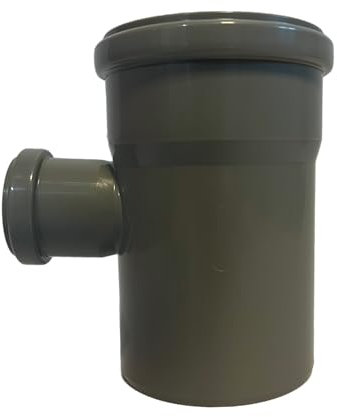 Raccord en T de dérivation HT DN 110/50/90 87,5° gris PP plastique | avec joint | joint en caoutchouc | eaux usées | installation | système de tuyaux d'égout | tuyau d'égout | système HT complet