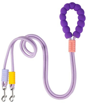 DONGKER Hundeleine für 2 Hunde, 2M Freihändige Doppelleine, ø18mm, 360° drehbare Verstellbare Crossbody Hundetrainingsleine mit Gepolsterte Griffe für kleine, mittelgroße und große Hunde