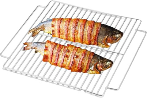 Grillställ för utomhusbruk | utomhus rostningsställ, rostfritt stål camping BBQ för fisk, grönsaker, räkor