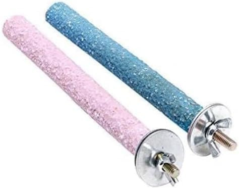 Vogel-Sitzstange, Spielzeug, Papageienkäfig-Zubehör, geschliffene Oberfläche, Schleifkrallenstäbe für Sittiche, Finken, 2 Stück