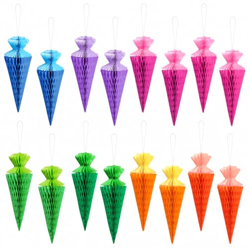 ZMCVOE Back to School Decoration, 16Pcs Small School Cones | Colorful, First Day of School, Enrollment Day and Back to School Decorations