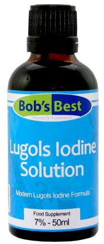 Lugol's Iodine Solution - 7% - 50ml - Essential Mineral Supplement & Topical Antiseptic, High Strength Formula, Alcohol Free, No Additives, Vegan & GMO Free