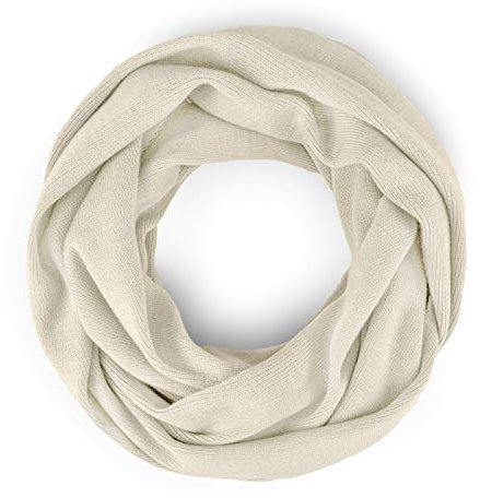 Neverless® Damen Loopschal Strickschal Schlauchschal Schal Feinstrick einfarbig beige