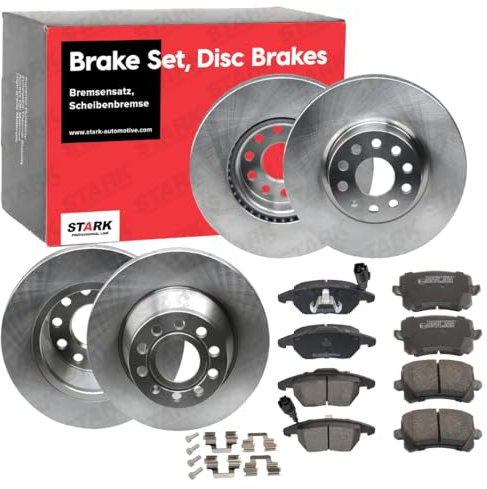 STARK SKBK-10990499 Bremsenset Vorne & Hinten Belüftet & 312 & 282mm - Bremsen Set mit Bremsscheiben und Bremsbeläge Satz