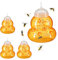 Relaxdays Wespenfalle 4er Set, Lebendfalle Wespen, ohne Lockstoff, zum Aufhängen & Hinstellen, Balkon, Garten, orange, Pack
