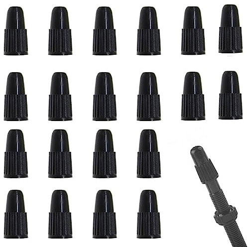 PLABBDPL 20 PCS Cappucci Antipolvere per Valvole Bici Bicicletta Presta Cappucci delle Valvole Bicicletta Stile Francese Nero Utilizzato per Mountain Bici Corsa su Strada Mountain Bici