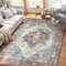 LuxFocus Klassischer Vintage Traditionsteppich, Rutschfester Schmutzabweisender Waschbarer Innenteppich mit Orientalischem Design Teppich für Schlafzimmer Wohnzimmer Esszimmer Küche, 160 x 230 cm Rost