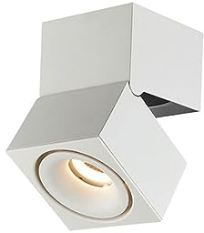 IOEDHW Square LED Downlight Aluminum Adjustable Angle Ceiling Lights Surface Mounted Spotlights Energy Saving LED Foldable High Light Efficiency Ceiling Spot Lamps High Brightness Ceiling Down Lightin