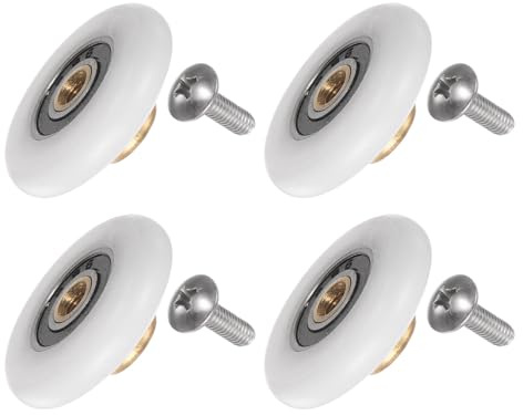 QUARKZMAN 27 mm diameter duschdörr, ersättning för badrumsglasdörr, glidande duschdörr, (1 set 4 st)