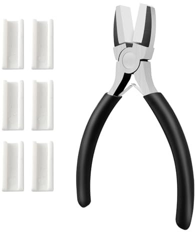 Nylon Pliers Jewelry Making Tools, Soft jaw Pliers, Carbon Steel Tools for Beading, Double Nylon Flat Jaw Pliers for Beading, Looping, Shaping Wire, Jewelry Making and Other Crafts, 5Inch