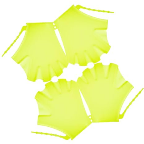 BESPORTBLE Guante de Natación de Nailon para Niños Y Niñas 2 Pares/4 Piezas Manoplas de Entrenamiento de Natación Paletas de Silicona Paletas de para Piscina de Entrenamiento